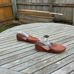 Miz Mooz Kimmy Brandy D’Orsay Leather Flat Shoes size 38 or 7.5 us